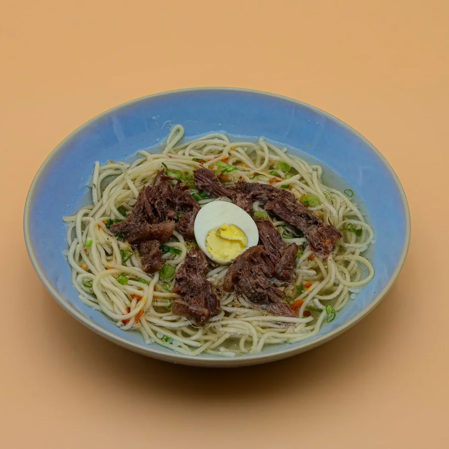 BEEF PARES WITH NOODLES at Kambingan by Hideout