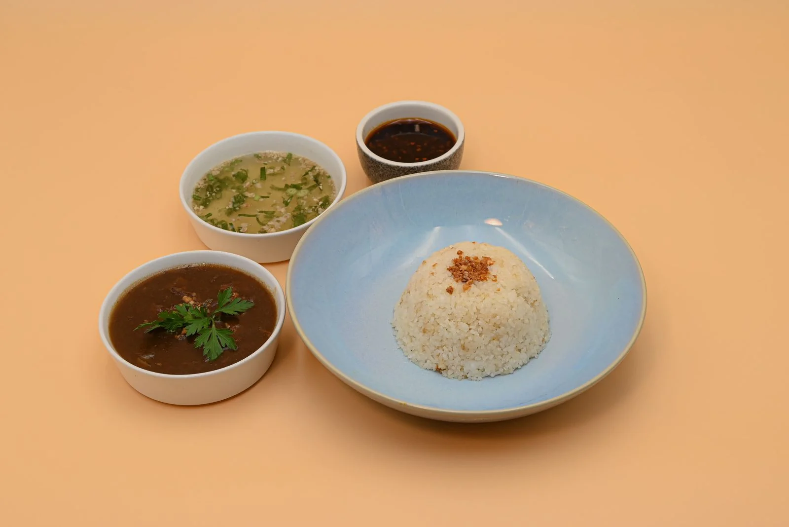 Rice and sauces